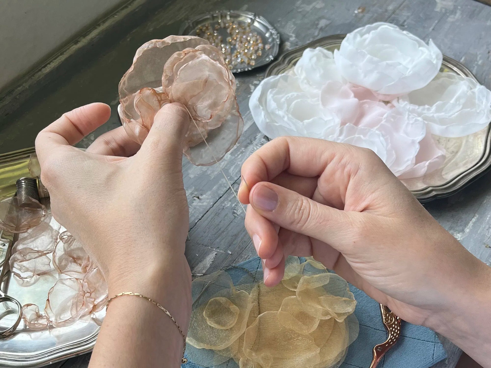 Organza Flowers Workshop – Candlelight Fabric Shaping & Crystal Embellishment - Touraround