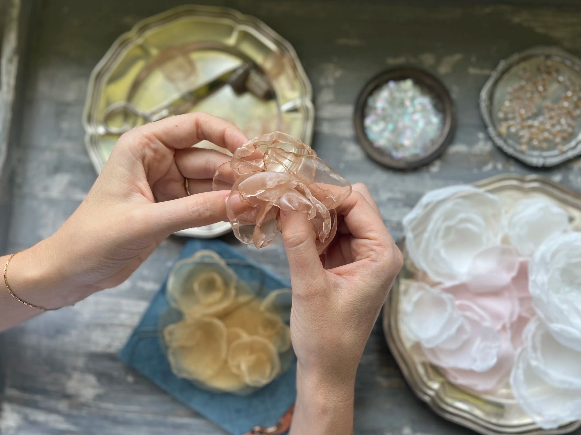 Organza Flowers Workshop – Candlelight Fabric Shaping & Crystal Embellishment - Touraround